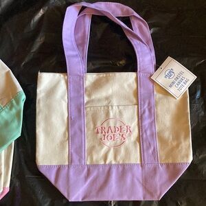 Purple and Cream Tote Bag